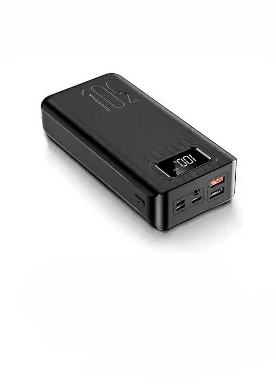 Універсальна мобільна батарея для смартфона UWarmSof 30000mAh повербанк з ліхтариком та LED-дисплеєм Чорний - 2