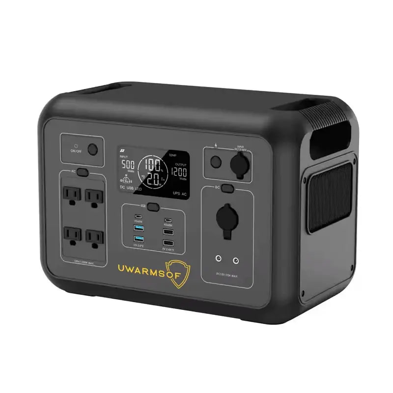 Зарядна станція UWarmSof 1200 Вт / LiFePO4 / 1008 Вт⋅год портативна для телефону та планшета - 3