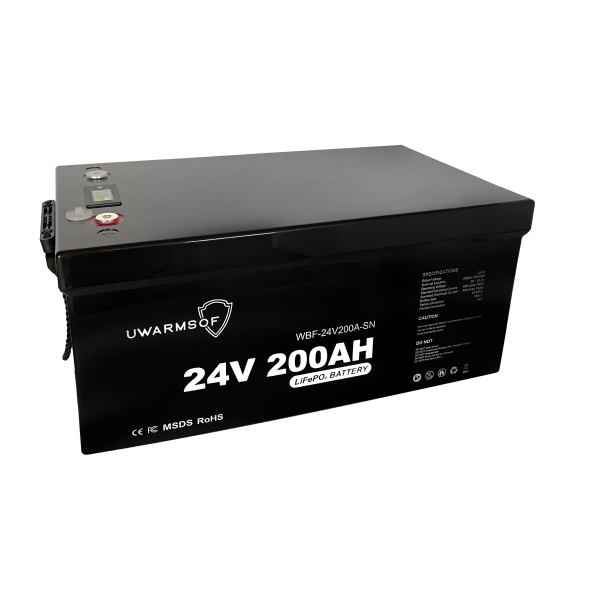 Акумуляторна батарея UWarmSof LiFePo4 24V 200Ah з екраном