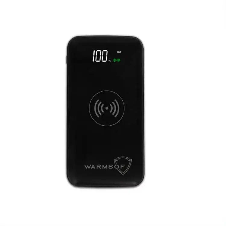 Повербанк з бездротовою зарядкою UWarmSof 10000mAh УМБ з швидкою зарядкою для смартфона LED-дисплеєм Чорний