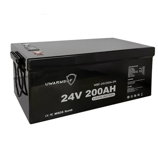 Акумуляторна батарея UWarmSof LiFePo4 24V 200Ah з екраном - 2
