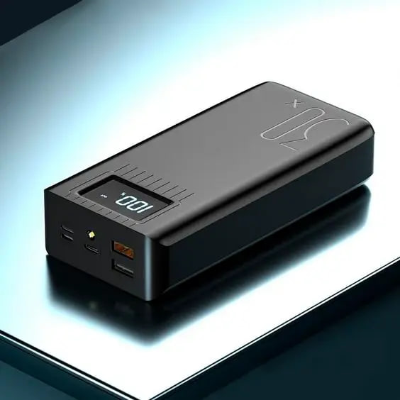 Універсальна мобільна батарея для смартфона UWarmSof 30000mAh повербанк з ліхтариком та LED-дисплеєм Чорний - 4