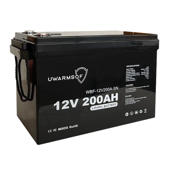 Акумуляторна батарея UWarmSof LiFePo4 12V 200Ah з екраном