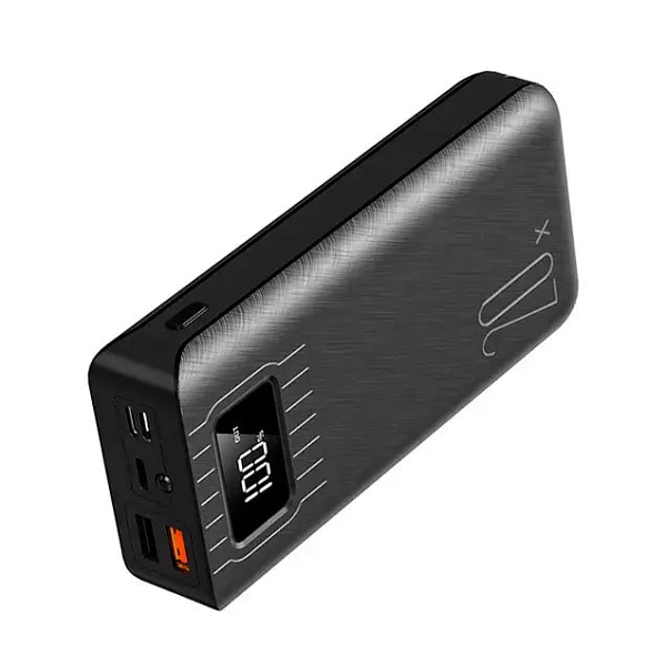 Універсальна мобільна батарея UWarmSof 20000mAh повербанк для смартфона та планшета з LED-дисплеєм Чорний - 2