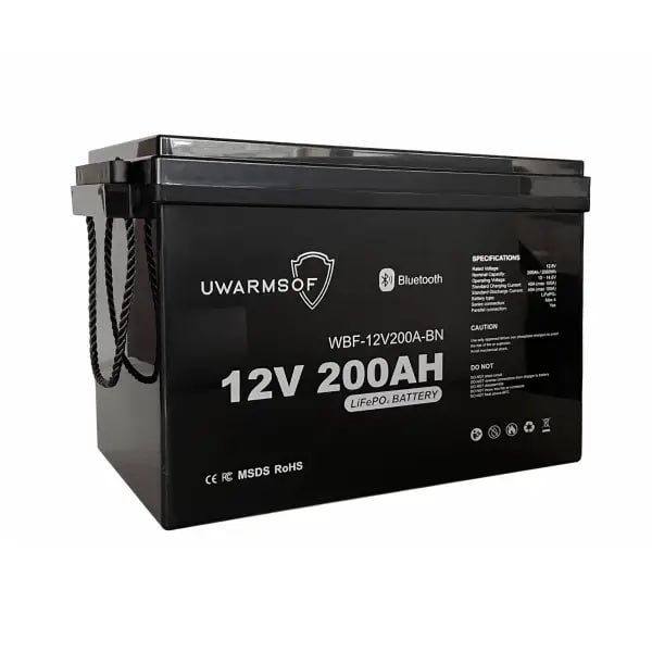 Акумуляторна батарея UWarmSof LiFePo4 12V 200Ah з Bluetooth - 2