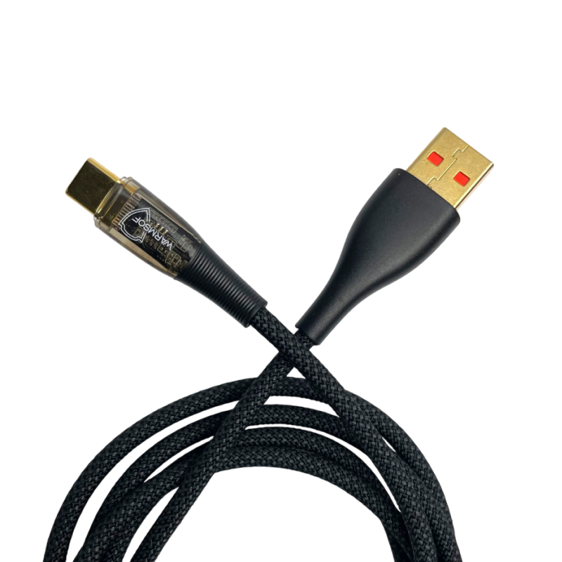 Зарядний шнур для швидкого заряджання телефону USB to Type-C 1.2 м UWarmSof кабель для зарядки планшета повербанка смартфона провід тайпсі зарядка 18 Вт Чорний - 3