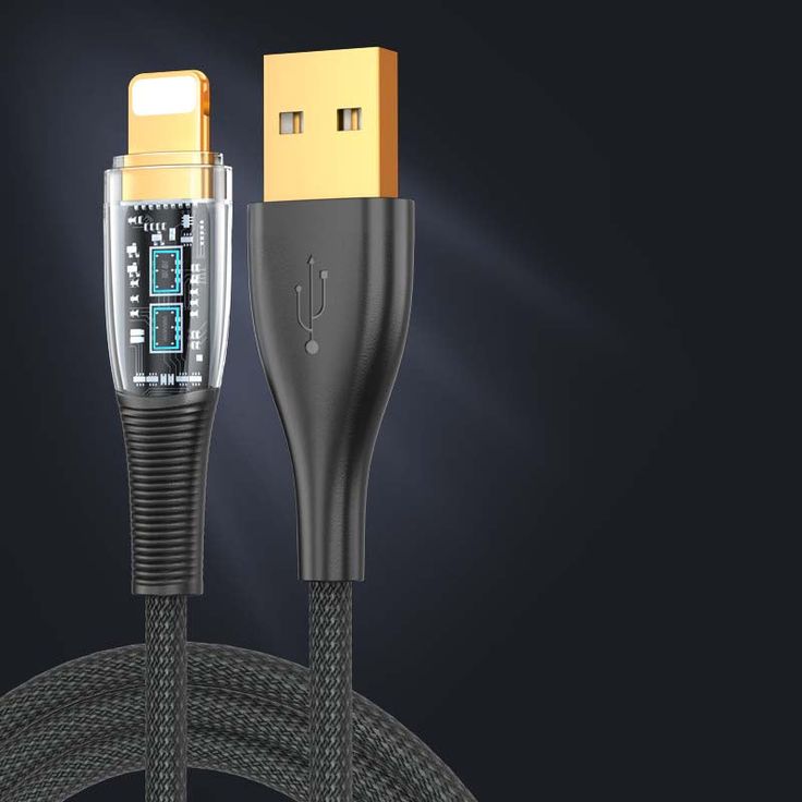 Кабель зарядный для айфона USB to Lightning 1.2 м UWarmSof шнур для зарядки телефона провод для смартфона быстрая зарядка для ipad Чорний