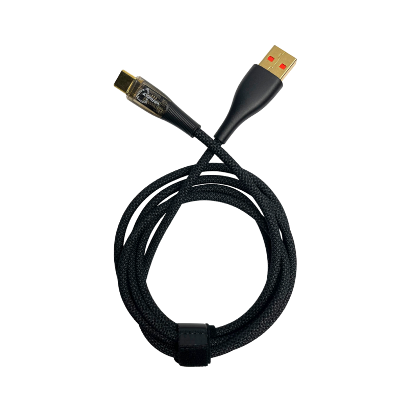 Зарядний шнур для швидкого заряджання телефону USB to Type-C 1.2 м UWarmSof кабель для зарядки планшета повербанка смартфона провід тайпсі зарядка 18 Вт Чорний