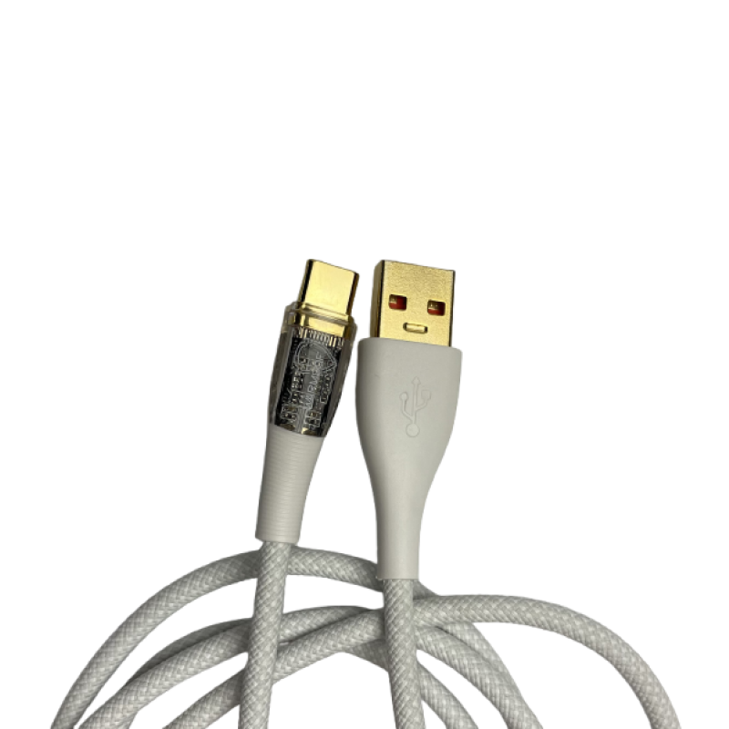 Зарядний шнур для швидкого заряджання телефону USB to Type-C 1.2 м UWarmSof кабель для зарядки планшета повербанка смартфона провід тайпсі зарядка 18 Вт Білий - 4