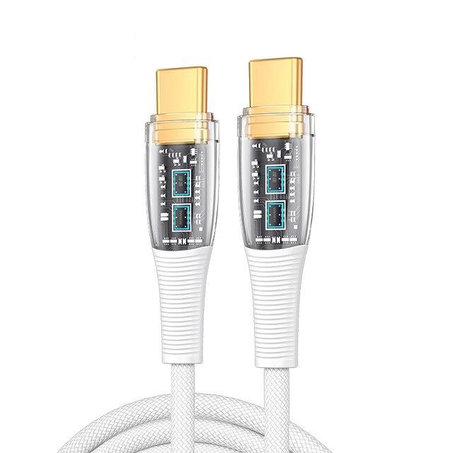 Кабель зарядний Type-C to Type-C 1.2 м UWarmSof шнур для зарядки телефону андроїда кабель тайп сі Білий
