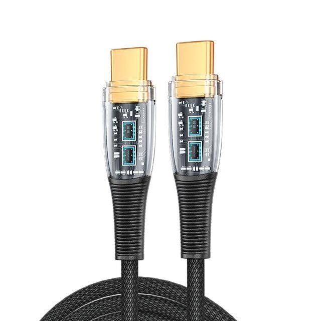 Кабель зарядний Type-C to Type-C 1.2 м UWarmSof шнур для зарядки телефону андроїда кабель тайп сі Чорний