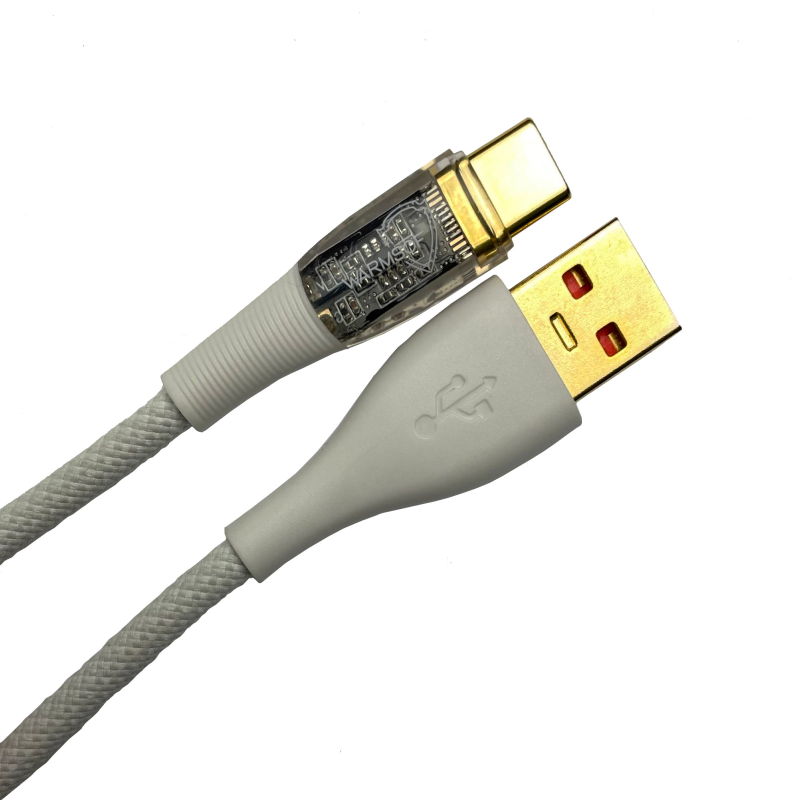 Зарядний шнур для швидкого заряджання телефону USB to Type-C 1.2 м UWarmSof кабель для зарядки планшета повербанка смартфона провід тайпсі зарядка 18 Вт Білий - 3
