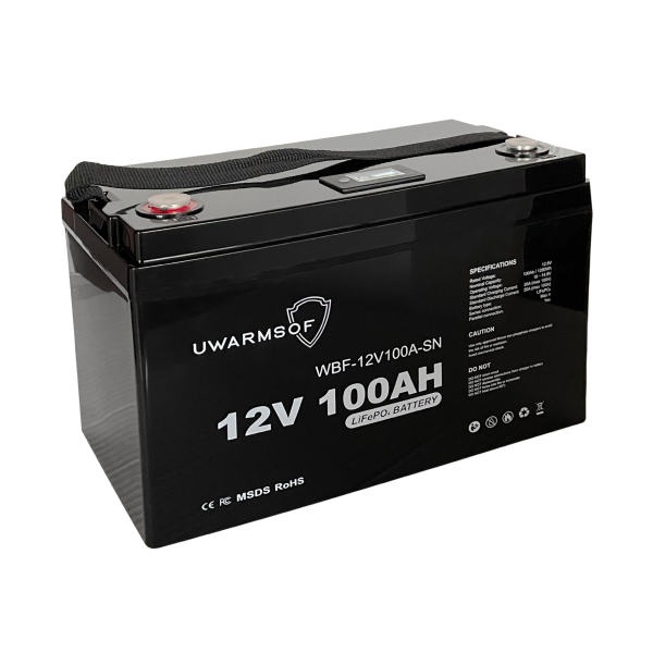 Акумуляторна батарея UWarmSof LiFePo4 12V 100Ah з екраном - 2