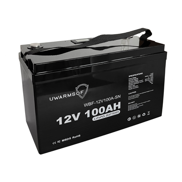 Акумуляторна батарея UWarmSof LiFePo4 12V 100Ah з екраном