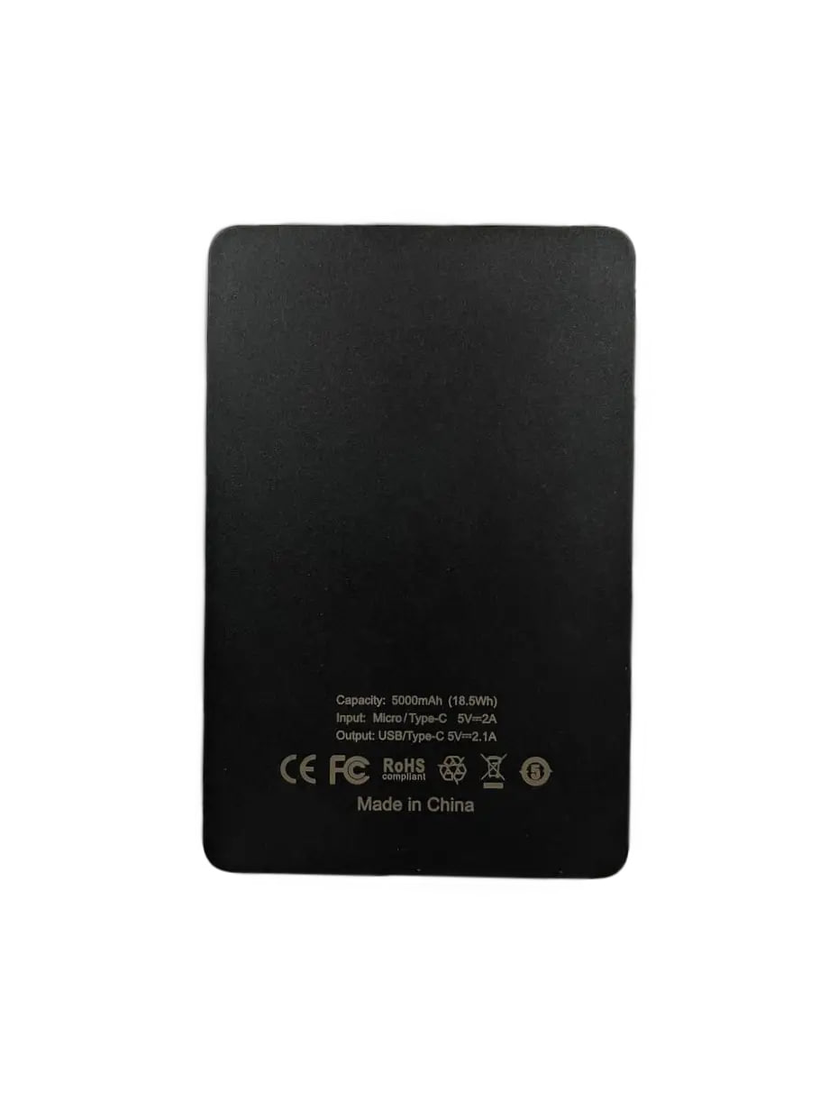 Повербанк для смартфона та планшета UWarmSof 5000mAh УМБ зовнішній акумулятор Чорний - 4