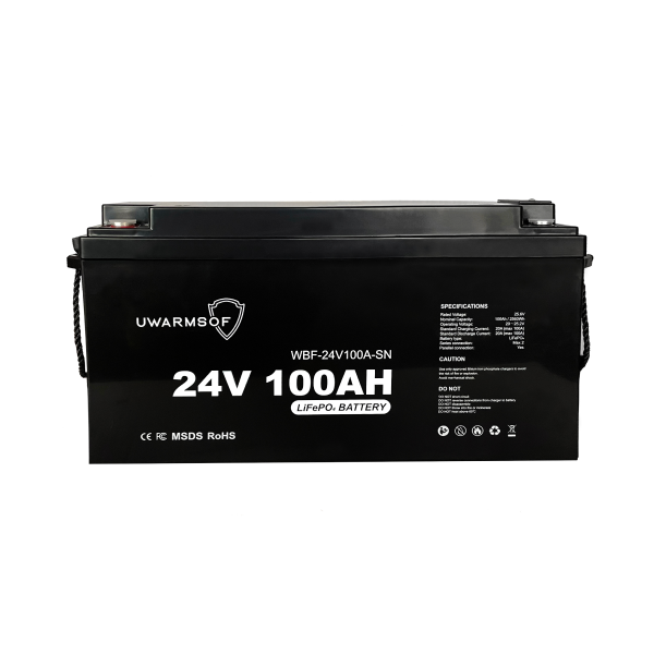 Акумуляторна батарея UWarmSof LiFePo4 24V 100Ah з екраном
